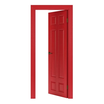 Red Pine Wood Flush Door